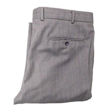 Brooks Brothers Wool Dress Pants Gray Pleated Cuffed Hem Trousers Fits like 35"