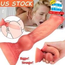 Silicone Realistic Huge Dildo Dong Penis Anal Plug Butt G-spot Sex Toy Big-Thick