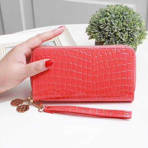 Womens Big Capacity Wallet Long Cluth Double Zipper Credit Card Holder Organizer - Picture 18 of 18