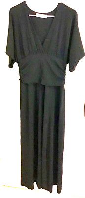 KAOS BLACK KIMONO STYLE MIDI DRESS SZ M