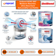 Unibond AERO 360 Moisture Absorber Dehumidifier System Device Or Genuine Refills