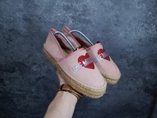 Love Moschino Womens Espadrilles Suede Made In Spain Size 38 EU  8 US  6 UK