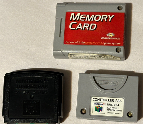 Nintendo 64 Transfer Pak, Rumble Pak, Controller Pak , Jumper Pak, & Memory Card - Picture 3 of 5