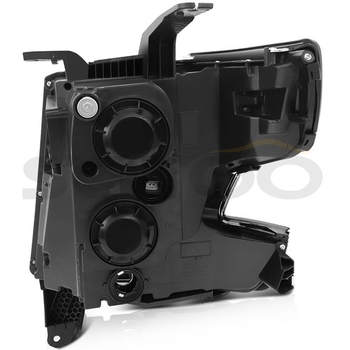 Headlights Assembly Pair for Chevy Tahoe 2015-2020 Replacement Headlamps Black - Picture 7 of 8