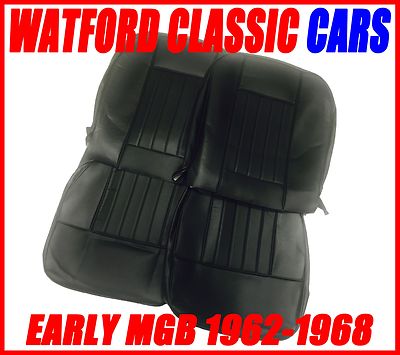 MGB Roadster Und Gt Sitzbezüge 1962 -1968 Schwarz/Schwarz, Tut ein Paar Sitze