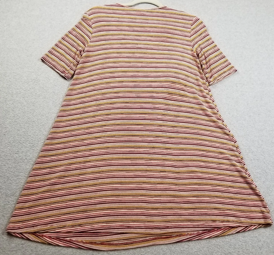 Camiseta American Apparel Mini Vestido Columpio Para Mujer Pequeña Rayas Manga Corta Acanalado Foto 4 de 4