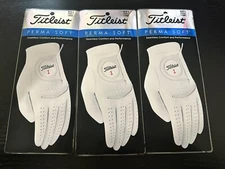 New Titleist Perma Soft Gloves - Lot of 3 Golf Gloves - Cadet Large L