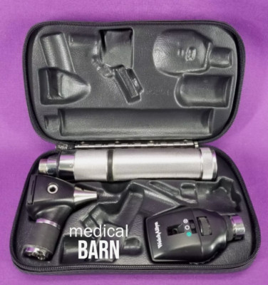 Welch Allyn 3.5V Set Otoscope Ophthalmoscope Plugin Handle-Nice Set Collectible
