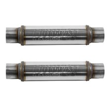 Flowmaster Exhaust Muffler 3 Inout Round Body Moderate Sound 2 Pack 71419-2