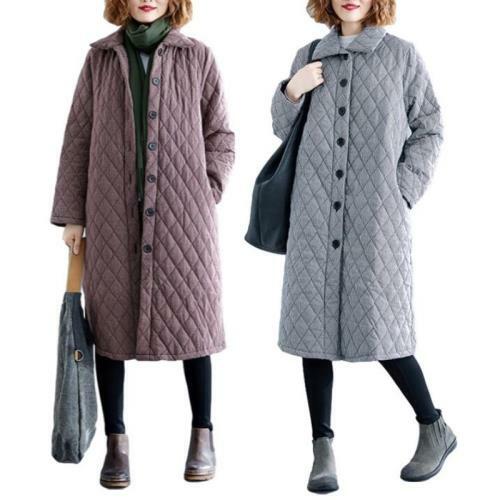 Womens Warm Cotton Padded Quilted Coat 