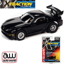 Auto World Xtraction R34 1995 Mazda RX7 Black HO Scale Slot Car