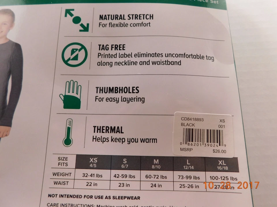 JUEGO DE 2 PIEZAS CAPA BASE TÉRMICA CLIMATE SMART TALLA XSMALL NEGRO Foto 3 de 3