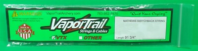 New VaporTrail VTX Premium Replacement String for Mathews Switchback - 91 3/4''