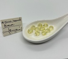 Swarovski 5000 8mm Round Crystal Beads Jonquil Yellow Lot of 30 Vintage
