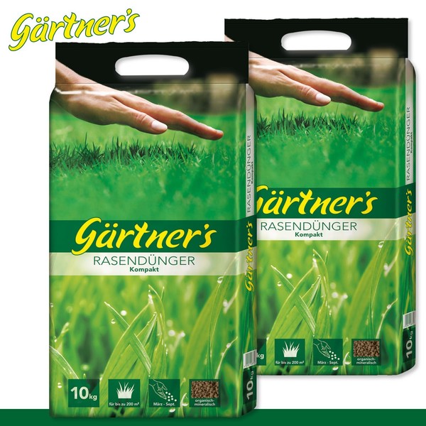 GäRtner’S 2X10 Kg RasendüNger Kompakt RasenvolldüNger Sofort- U. Langzeitwirkung-image