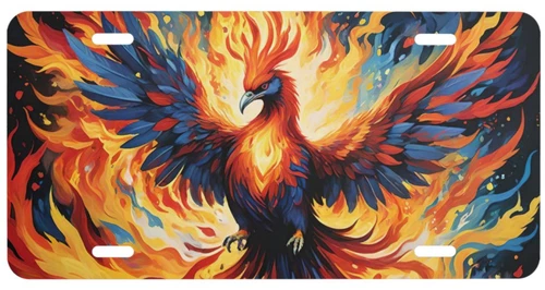 PHOENIX RISING MYTH FANTASY License Plate 6 X 12 Inches Aluminum New