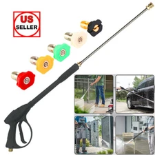 3000PSI Pressure Washer Gun with Replacement Wand Extension & 5 Nozzles Kit M22