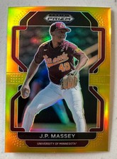 2022 Prizm Draft Picks J.P. Massey Gold Parallel #’ed /10