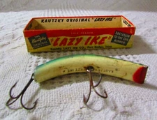 Vintage Kautzky Lazy Ike Fishing Lure & Box, Estate Find