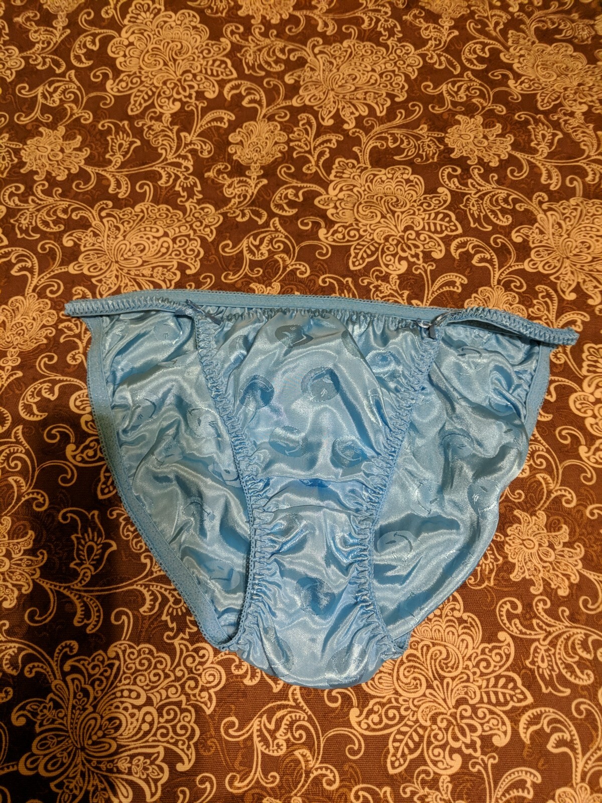Vintage Joe Boxer Satin String Bikini Panties Size 8 Gem
