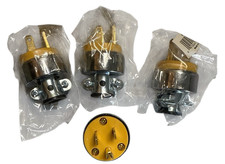 Lot of 4 Male Extension Cord Replacement Electrical End Plugs 15AMP 125V