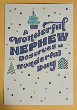 "Happy Birthday Nephew " Large Format Greeting Card 5.5x8.0"(+Envelope)