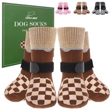 Dog Socks to Prevent Licking Paws with Grippers for Hot Pavement Hardwood F...