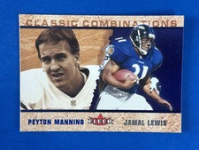 2002 Fleer Classic Combinations Hobby #17 CC Peyton Manning / Jamal Lewis #/1000
