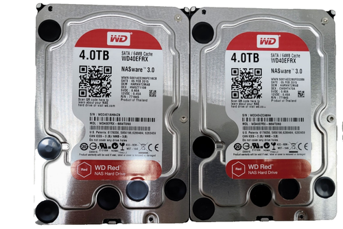 Lot of 2 Western Digital 4TB WD40EFRX Sata NASware 3.0 HDD | eBay