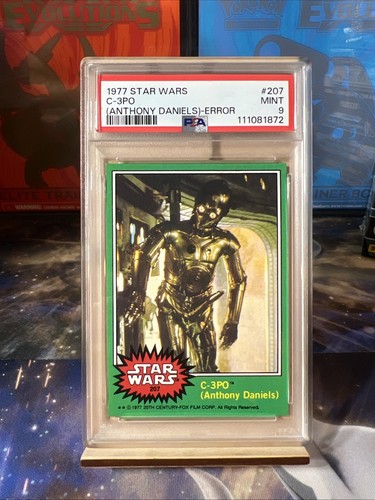 1977 Topps Star Wars C-3PO (Anthony Daniels) Error No. 207 PSA 9 Mint!!!