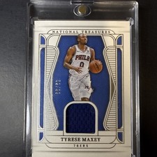 2024-25 Panini National Treasures Basketball Tyrese Maxey 52/98 Game Worn Mat