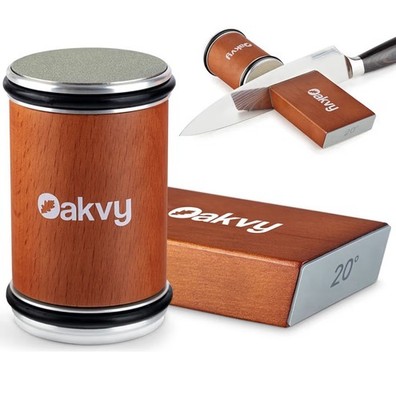 New Oakvy 15/20° Rolling Knife Sharpener Kit Magnetic Angle Grinding Whetstone