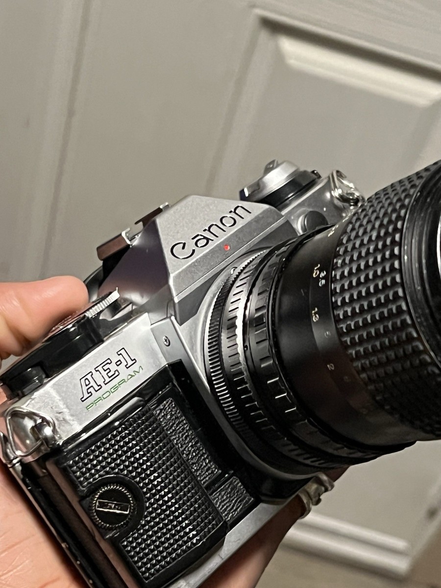 Canon AE-1 Program SLR Camera with Tokina 35-70mm Lens & Black