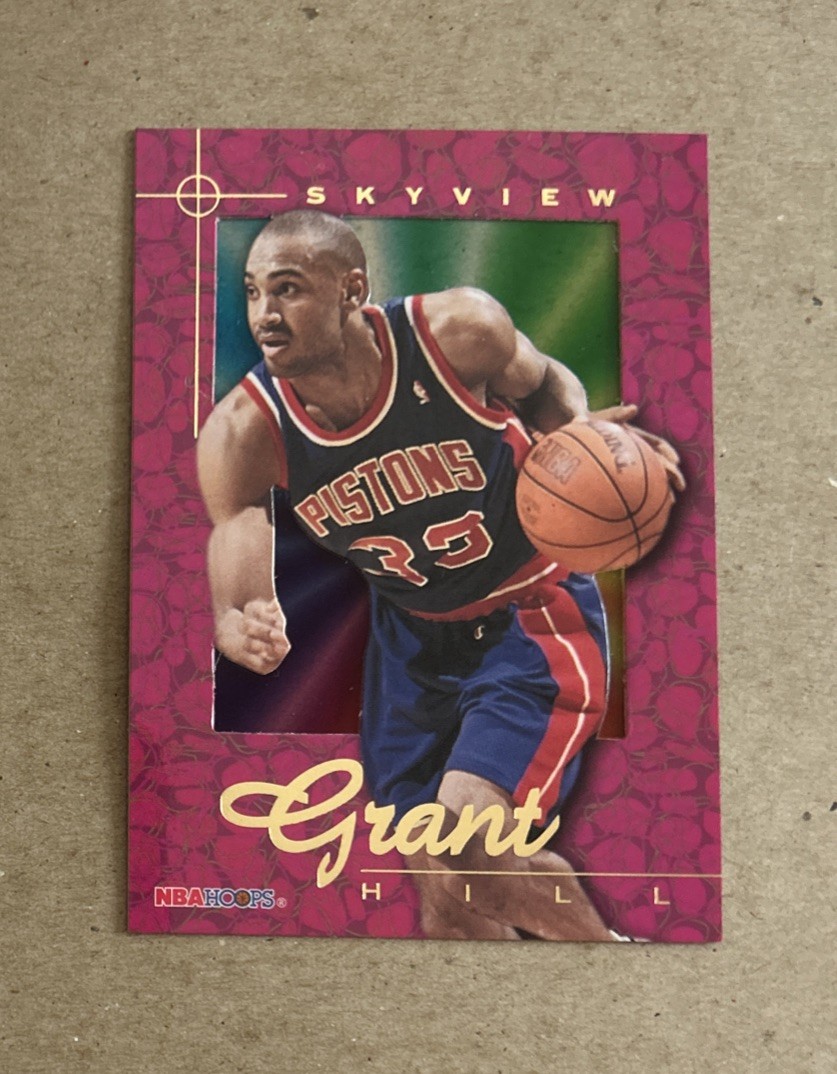 1995-96 Hoops Basketball Grant Hill Pistons Skyview Card #SV3 | eBay
