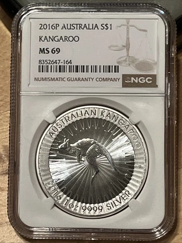 2016P Australia S$1 Kangaroo Certified Genuine Coin NGC MS69