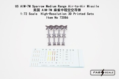 FAB FA72086 1/72 US AIM-7M Sparrow Medium Range Air-to-Air Missile 3D Print Part