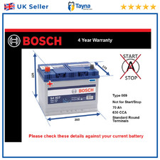Battery fits LAND ROVER DISCOVERY DEFENDER 100/127 90 110/127 88/109 Bosch 069