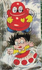 Robocon Robot Anime Atomic Cannon Fox Vintage Japanese Menko Card