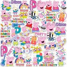 PEPPA PIG DANCE PARTY DIE CUT VINYL 50 CT STICKER PACK