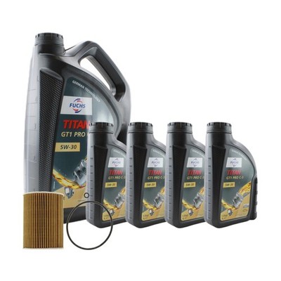 9L Fuchs TITAN GT1 PRO C-3 5W30 Mahle Engine Oil Change Kit for W221 S350 V6