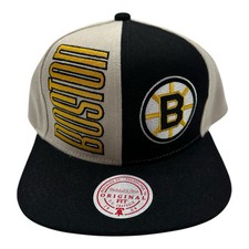 Mitchell & Ness Boston Bruins Pop Panel Hat Cap Snapback NHL Hockey Black OSFA