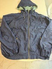 Vintage 90s Nike White Tag Windbreaker Jacket Blue Green Womens L 14 Full Zip