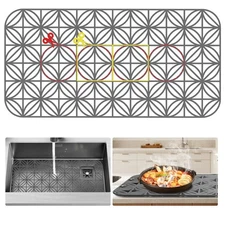28x15 inch Sink Protectors Mat for Kitchen Sink Multifunctional Silicone