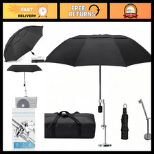 Double Layer Foldable Sun Umbrella with Magnetic Base Carry Case for HVAC Unit