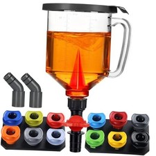 Spill-Proof Oil Funnel Kit 51oz - Master Engine Oil Change Funnel with Shut