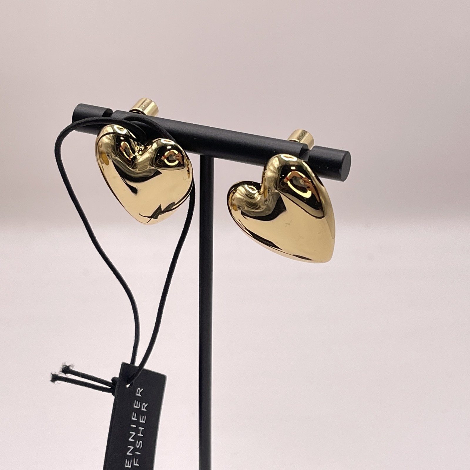 Jennifer Fisher Womens Small Puffy Heart 10k Gold Plated Brass Earrings