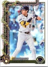 2025 Topps Holiday #H25 Christian Yelich Brewers