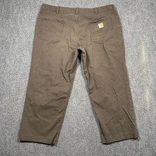 Carhartt Relaxed Fit Work Pants Men Brown BN2517 Size 42x30 Rugged Flex