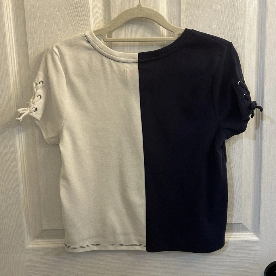 Camiseta de manga corta con cordones Limited Too Girls, talla grande 12/14 nueva con etiquetas Foto 2 de 4