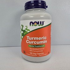 NOW Foods Turmeric Curcumin 665mg 95 Curcuminoids 120 Veg Caps Non-GMO 6/27